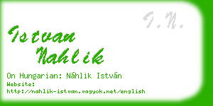 istvan nahlik business card